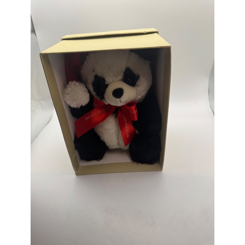 Carlyle Cub‎ Teddy Bear Plush Black Red Ribbon Gift Boxed 2005